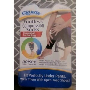 Cloudz Footless Compression Socks Circulation Technology Unisex Small/Medium NEW